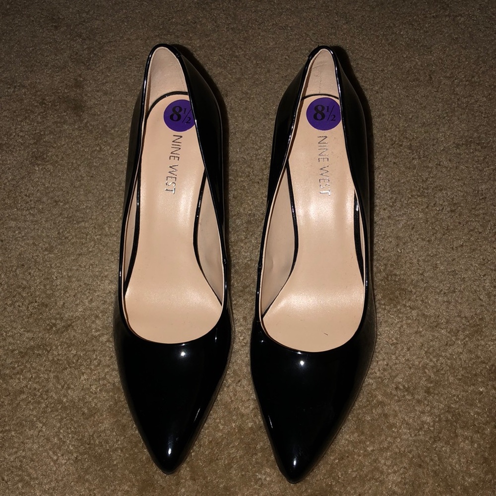 Patent leather pumps